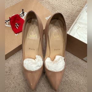 Christian Louboutin Pigalle Plato 120 Patent Calf in Nude